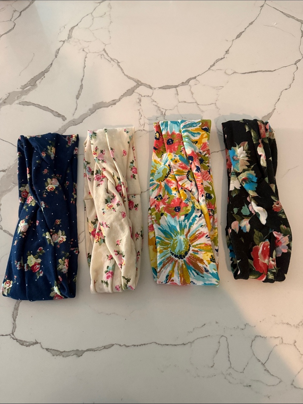 EUC Floral Stretch Headbands - Pack of 4
